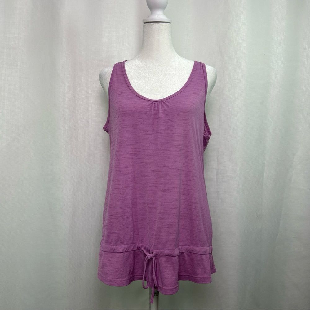 Lucy Lavender Tank Top Women’s Large Loose Fit Tie Bottom Long